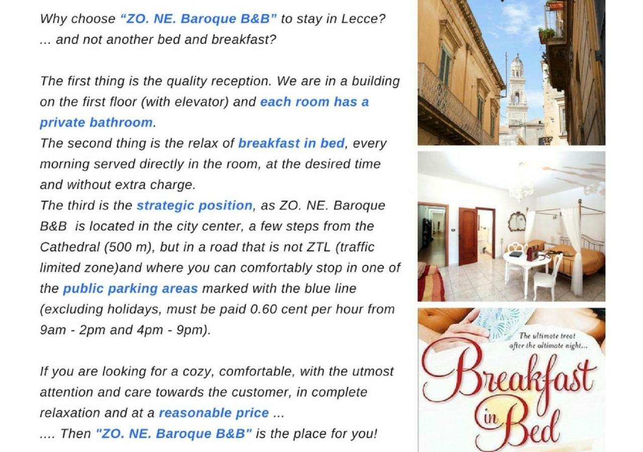 Zo. Ne. Baroque B&B Lecce Ngoại thất bức ảnh